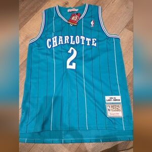 VINTAGE Mitchell & Ness Larry Johnson Charlotte Hornets 1992-93